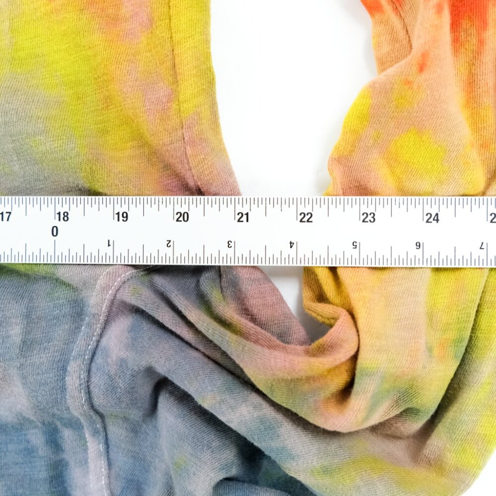 True Custom Lucky Brand Sweater Button Down Shirt Fire Theme Sz. M L/S Tie Dye - Picture 4 of 5